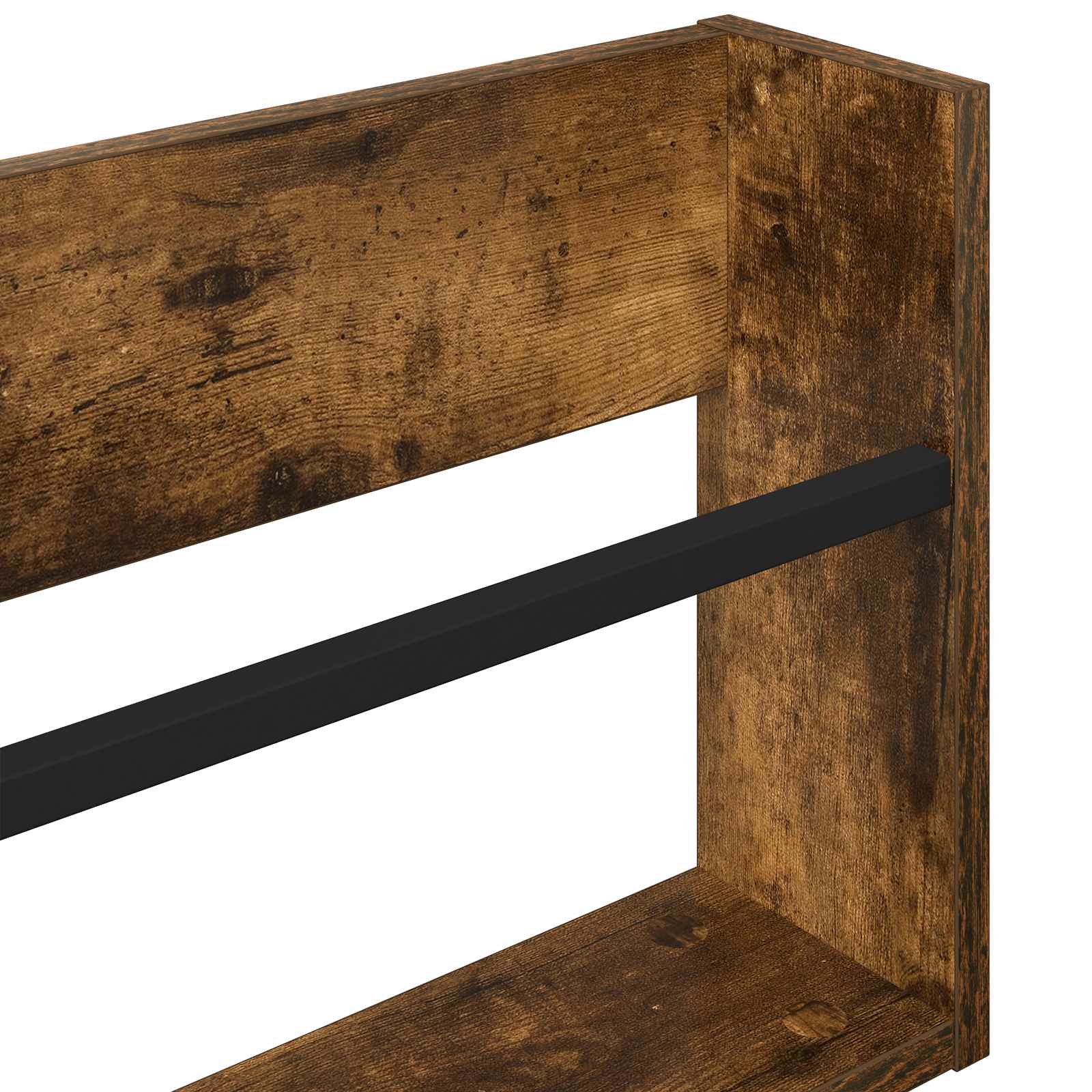 Ράφι Περιοδικών με ράφι 2 pcs Καπνιστό Δρύς 100 x 12 x 30 εκ