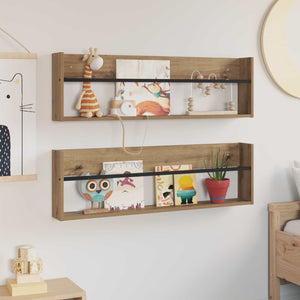 Ράφι Περιοδικών με ράφι 2 pcs Artisan Oak 100 x 12 x 30 εκ - Pakobazaar