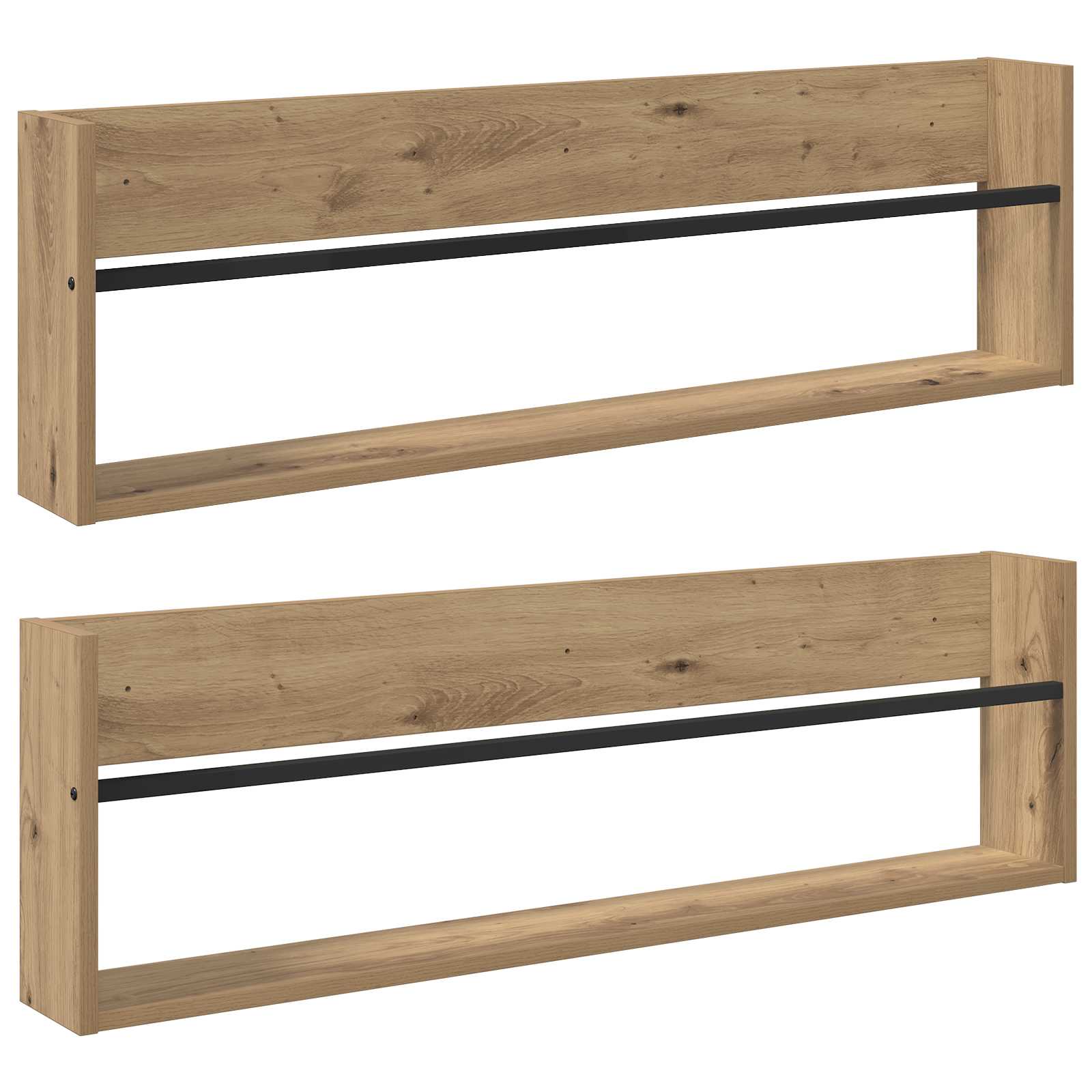 Ράφι Περιοδικών με ράφι 2 pcs Artisan Oak 100 x 12 x 30 εκ - Pakobazaar