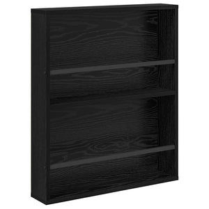 Ράφι Περιοδικών με ράφι 2 τμχ. Μαύρη Οξυά 60 x 12 x 70 εκ