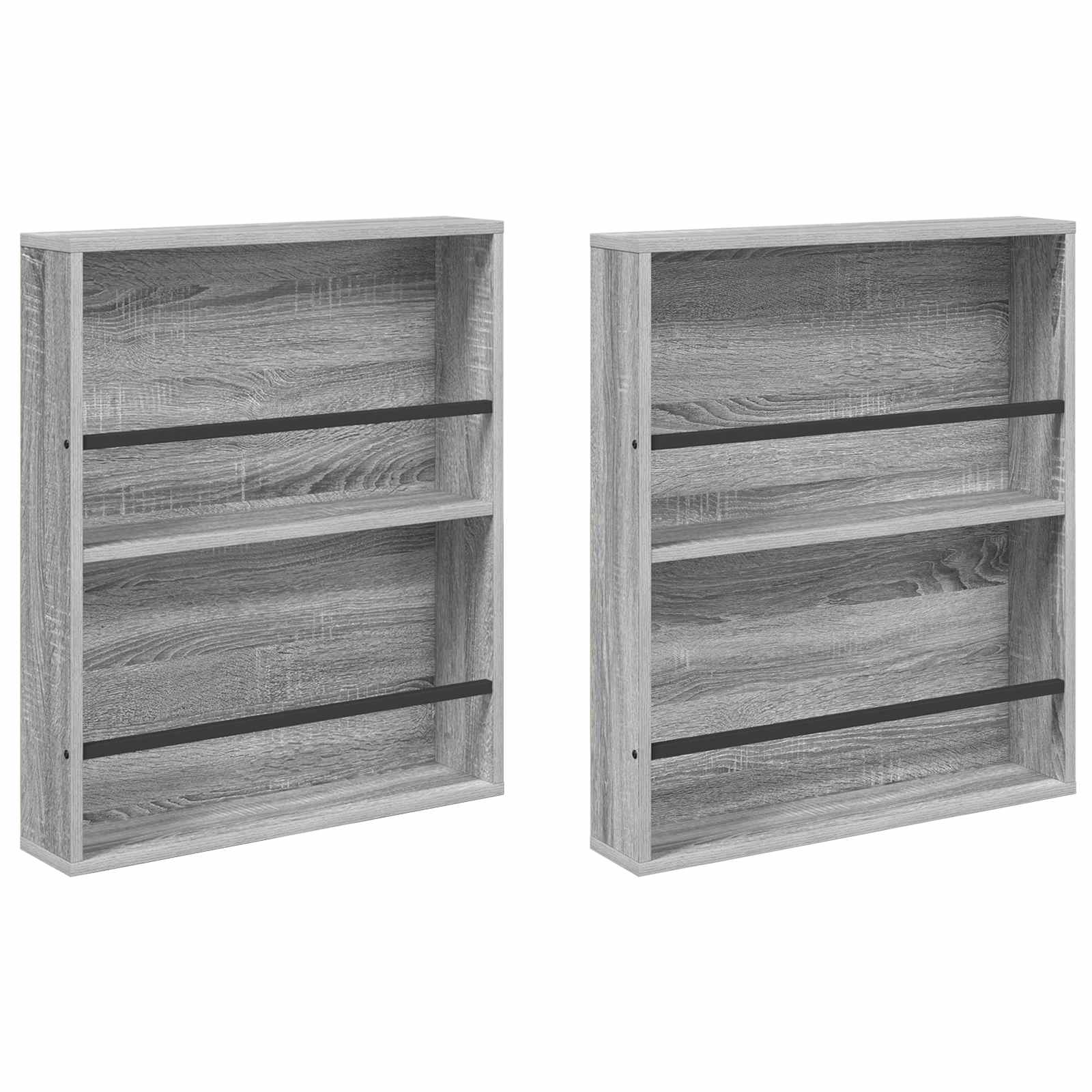 Ράφι Περιοδικών με ράφι 2 pcs Γκρίζο Σονομα 60 x 12 x 70 εκ