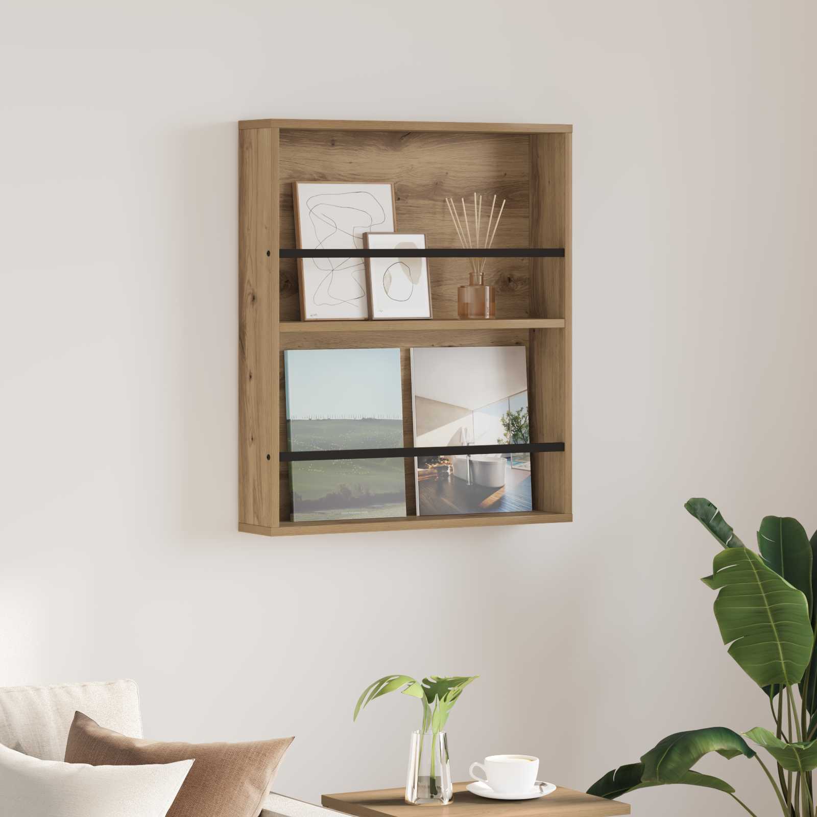 Ράφι Περιοδικών Artisan Oak 60 x 12 x 70 εκ Επεξεργασμένο ξύλο
