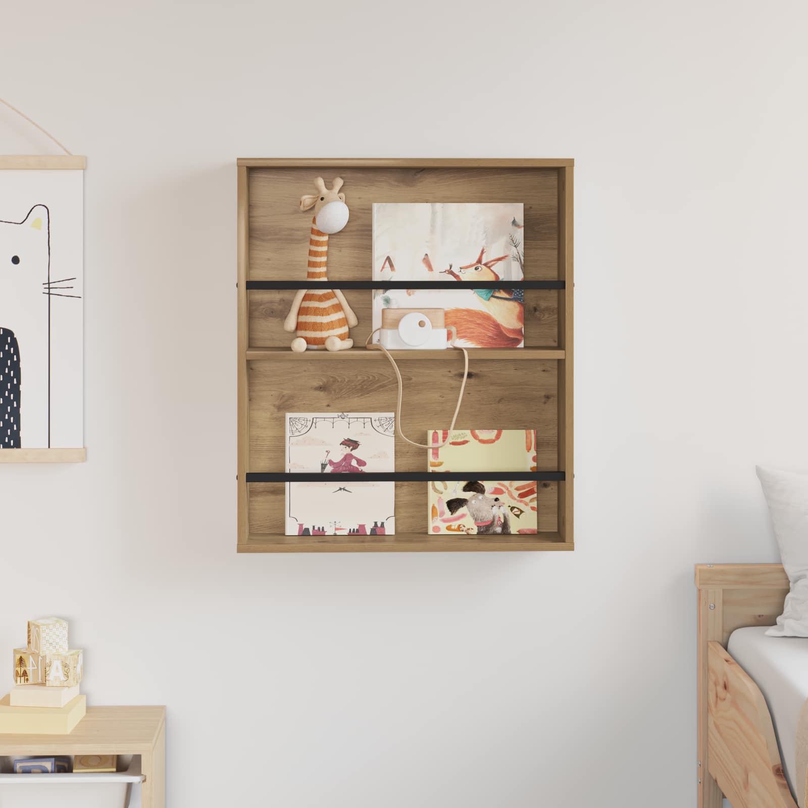 Ράφι Περιοδικών Artisan Oak 60 x 12 x 70 εκ Επεξεργασμένο ξύλο