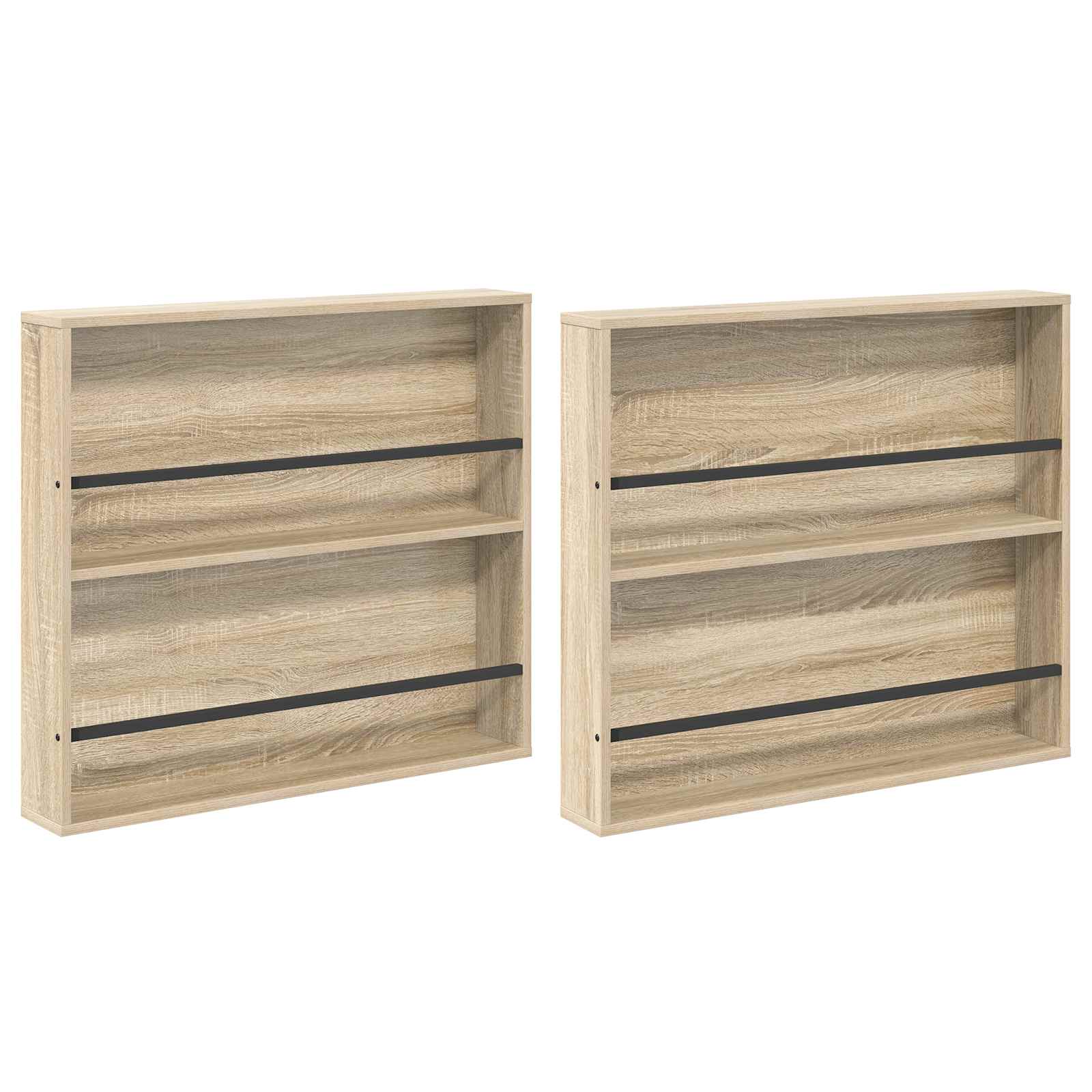 Ράφι Περιοδικών με ράφι 2 pcs Δρύς Sonoma 80 x 12 x 70 εκ