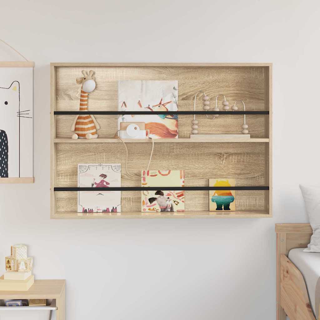 Ράφι Περιοδικών Δρύς Sonoma 100 x 12 x 70 εκ Επεξεργασμένο ξύλο