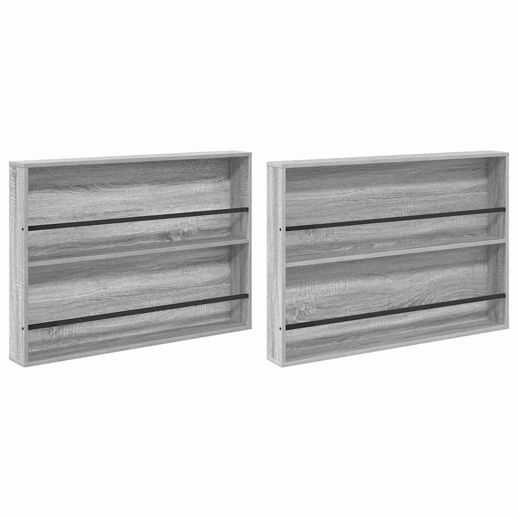 Ράφι Περιοδικών με ράφι 2 pcs Γκρίζο Σονομα 100 x 12 x 70 εκ