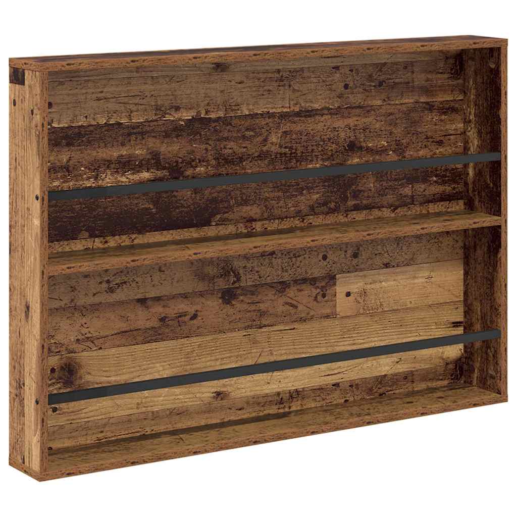 Ράφι Περιοδικών με ράφι 2 pcs Παλιό ξύλο 100 x 12 x 70 εκ