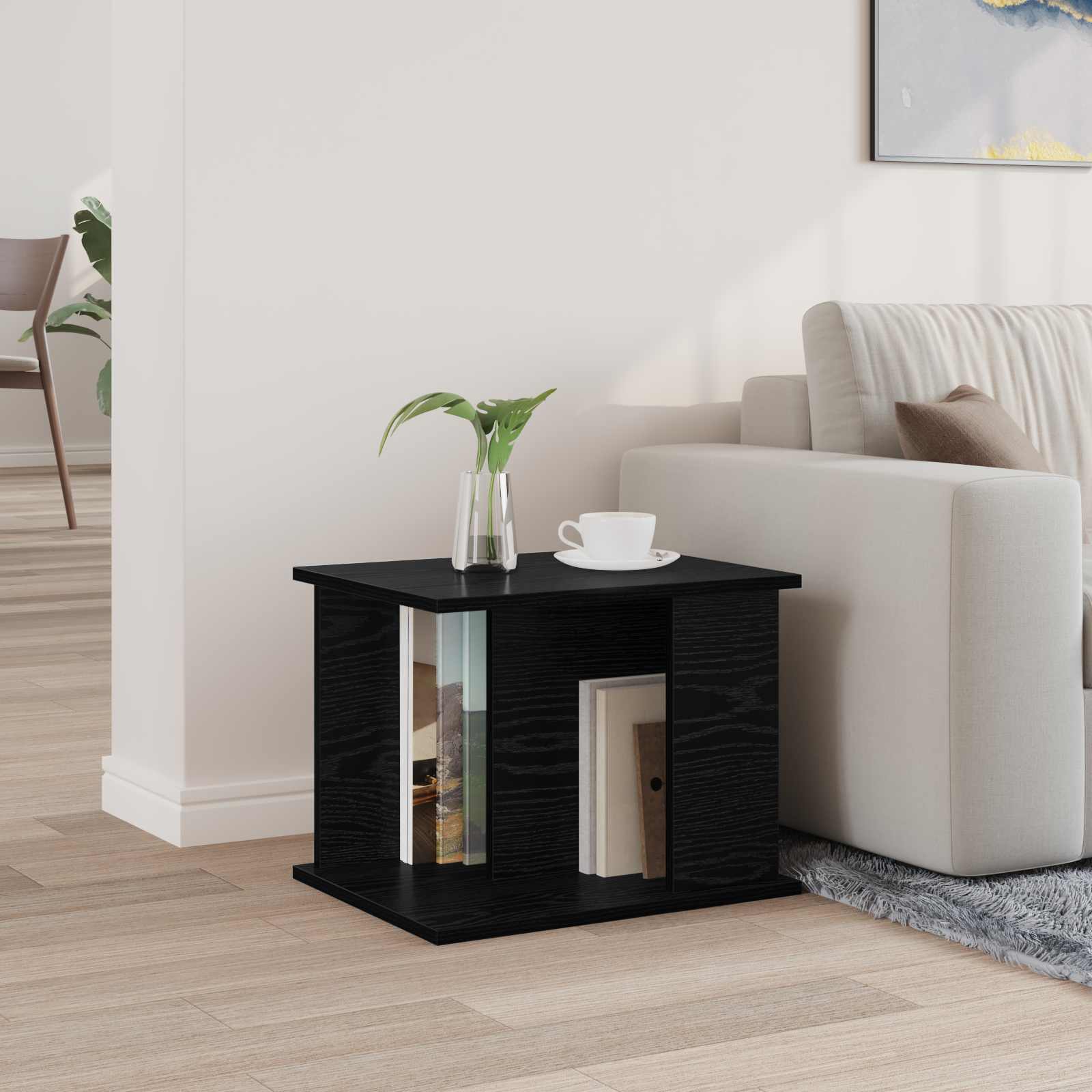 Ράφι Περιοδικών Μαύρη Οξυά 35 x 35 x 45 εκ Επεξεργασμένο ξύλο