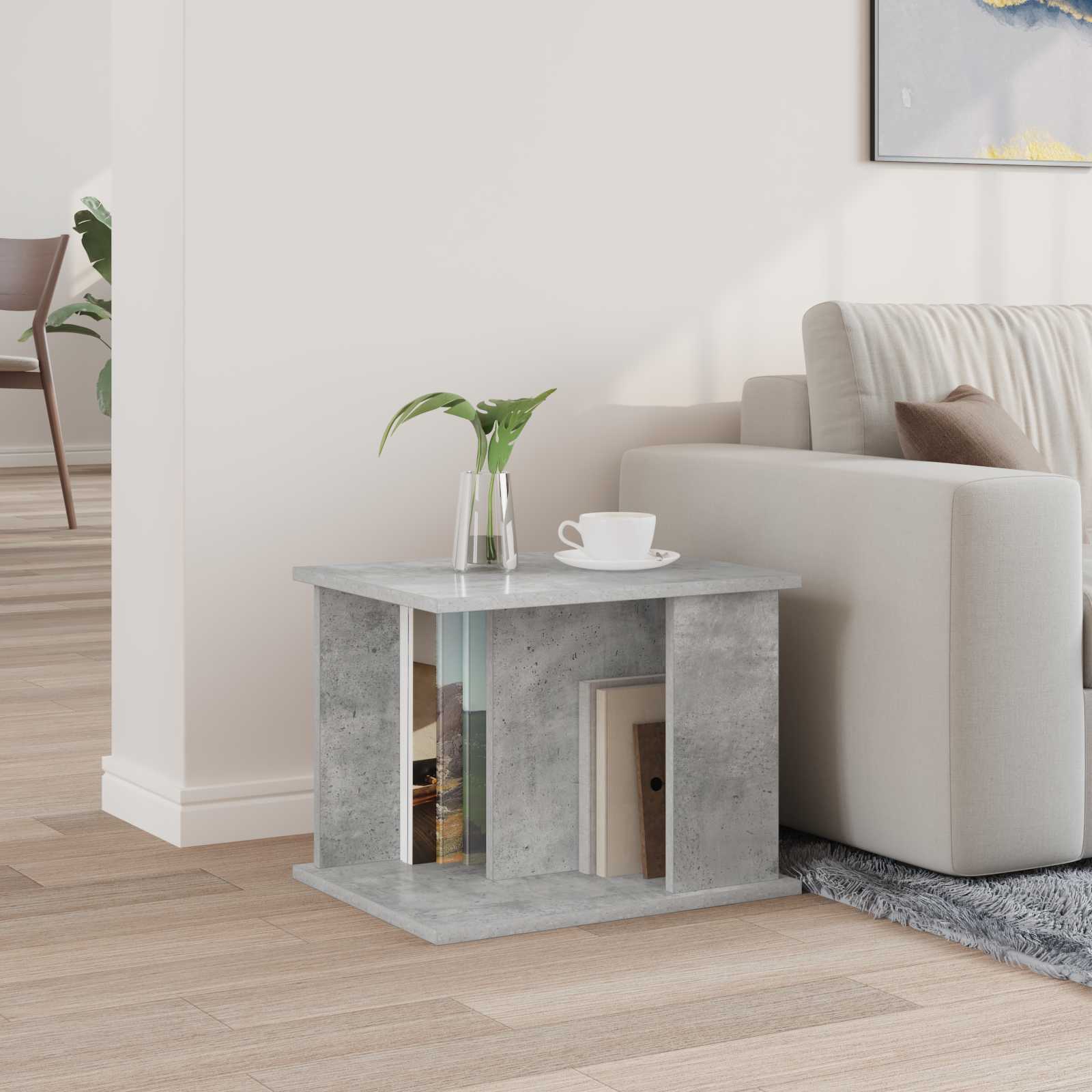 Ράφι Περιοδικών Γκρι Μπετόν 35 x 35 x 45 εκ Επεξεργασμένο ξύλο