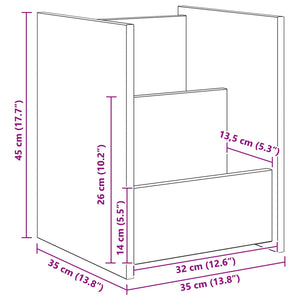 Ράφι Περιοδικών Artisan Oak 35 x 35 x 45 εκ Επεξεργασμένο Ξύλο