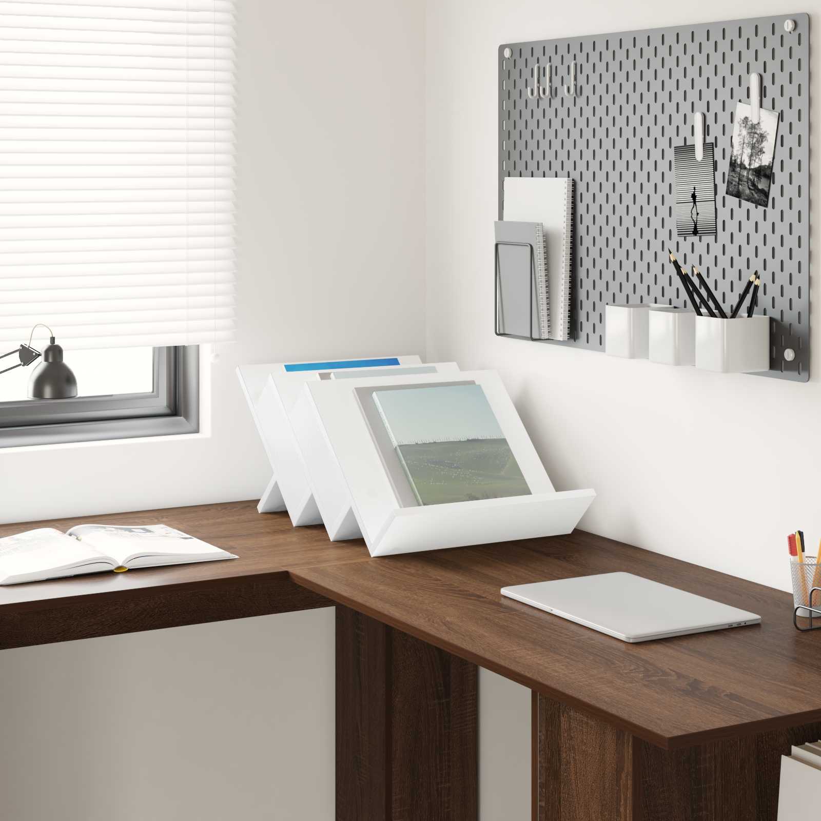 Ράφι Περιοδικών Λευκό 53 x 40 x 28.5 εκ Επεξεργασμένο ξύλο