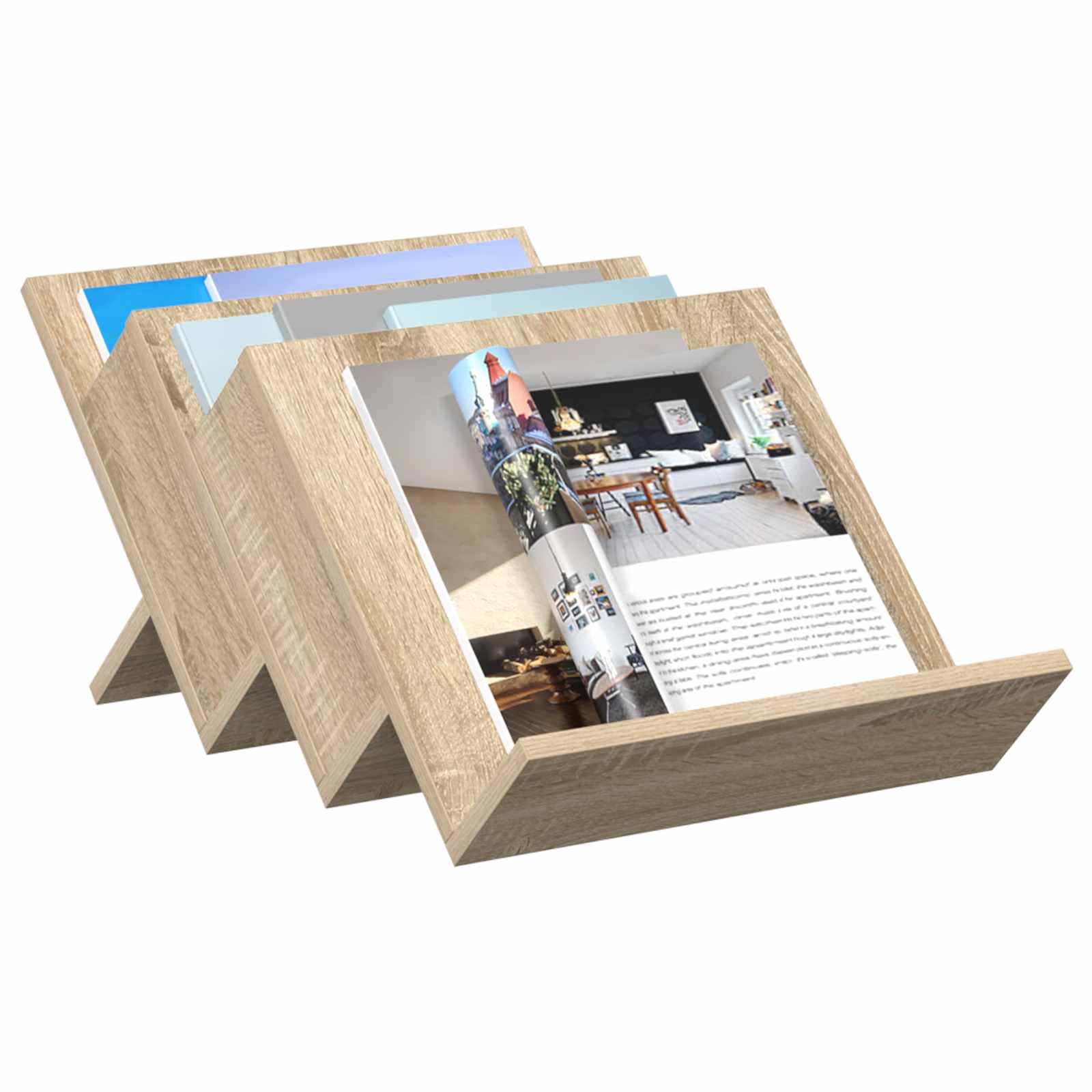 Ράφι Περιοδικών με ράφι Δρύς Sonoma 53 x 40 x 28,5 εκ