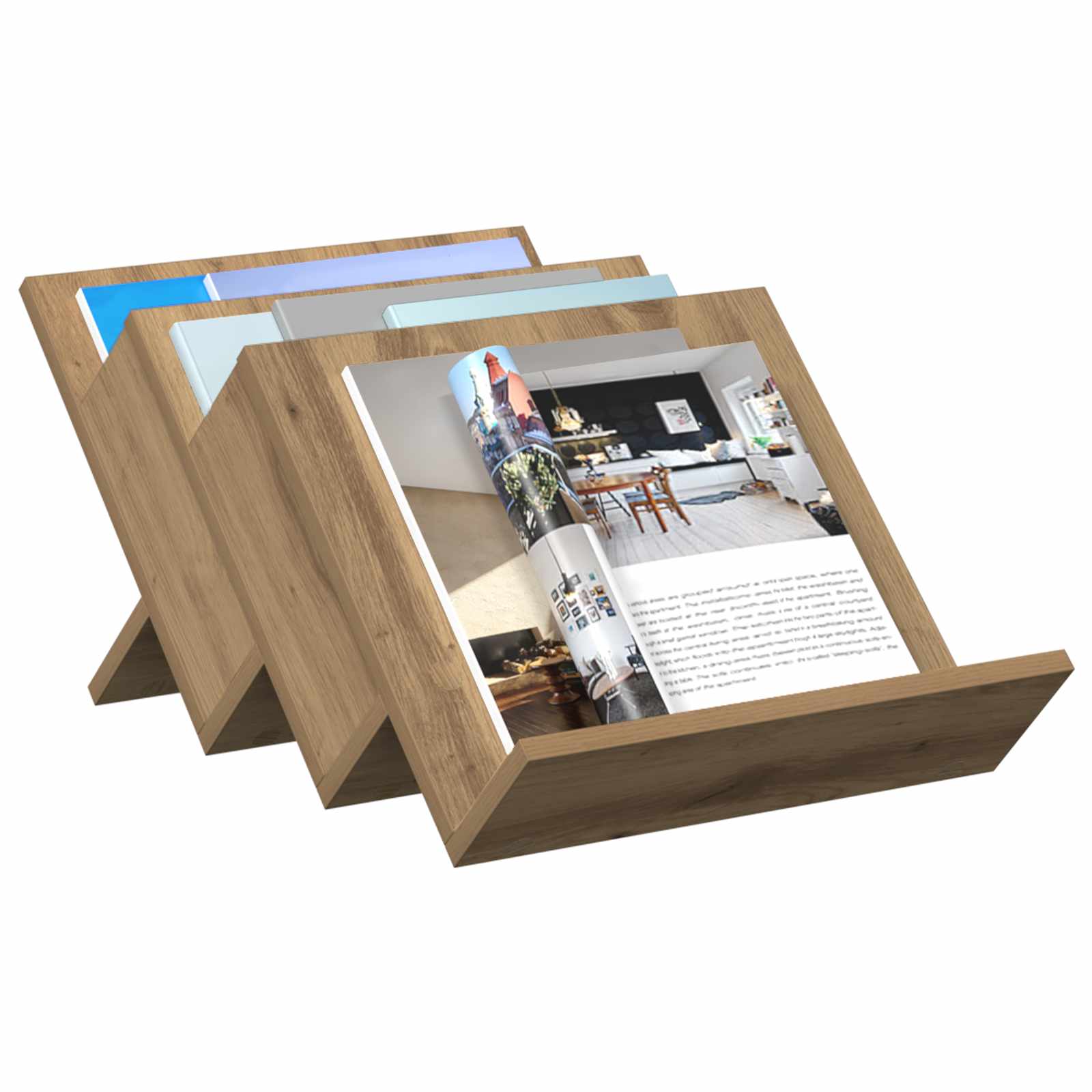 Ράφι Περιοδικών με ράφι Artisan Oak 53 x 40 x 28,5 εκ
