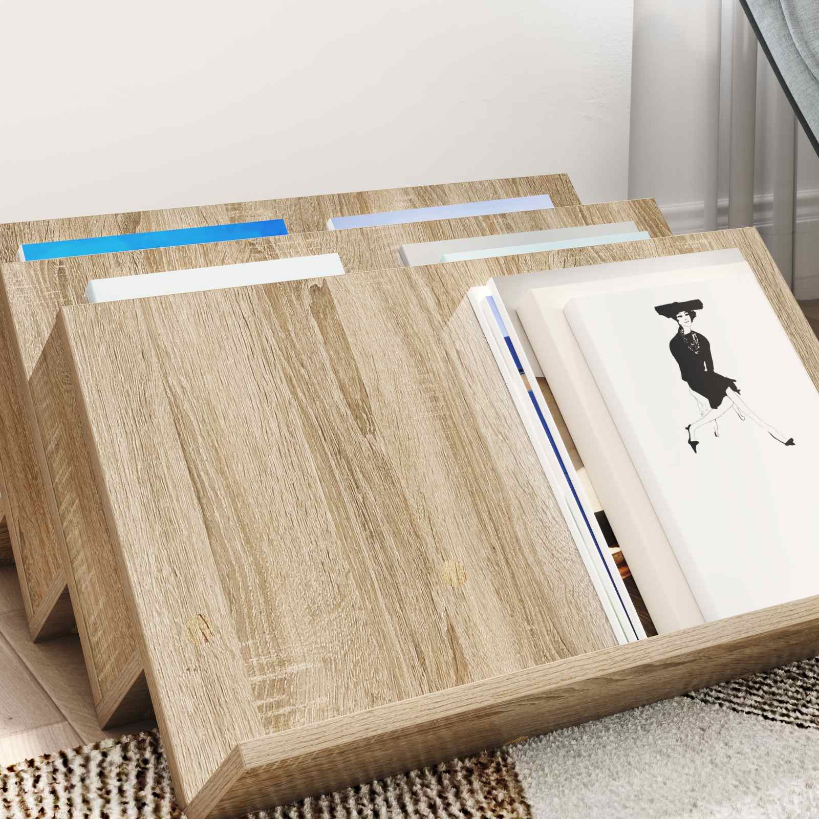Ράφι Περιοδικών με ράφι Δρύς Sonoma 65 x 53 x 28,5 εκ