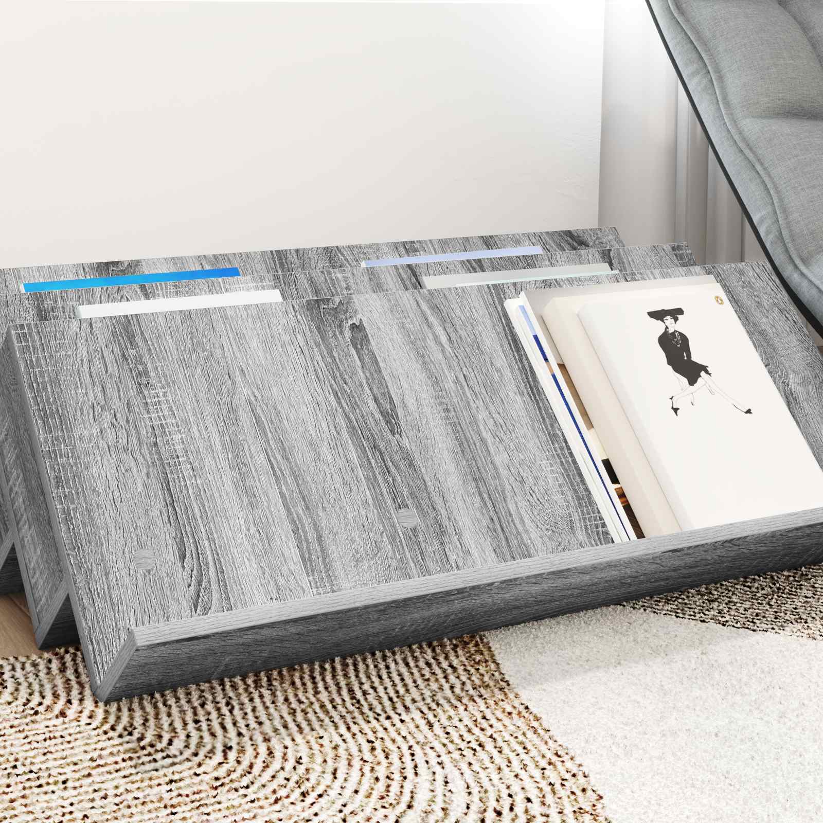 Ράφι Περιοδικών με ράφι Γκρίζο Σονομα 90 x 53 x 28,5 εκ