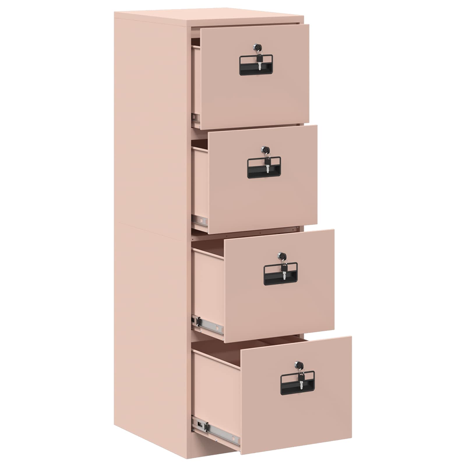 Ντουλάπα Αρχείων με συρτάρι με ράφι 2 pcs Ροζ 44 x 50 x 139 εκ