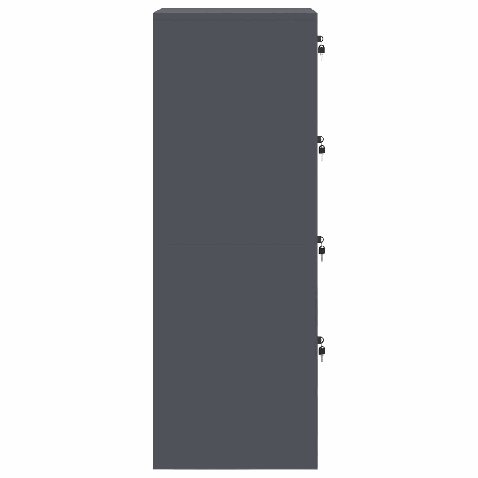 Ντουλάπα Αρχείων με συρτάρι 2 pcs Ανθρακί 44 x 50 x 106.5 εκ