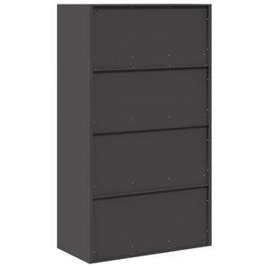 Ντουλάπι αποθήκευσης Μαύρο 80 x 40 x 140 εκ Ατσάλι