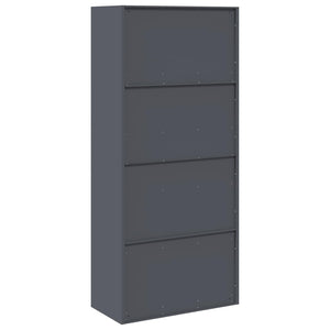 Ντουλάπι αποθήκευσης Ανθρακί 80 x 40 x 180 εκ Ατσάλι