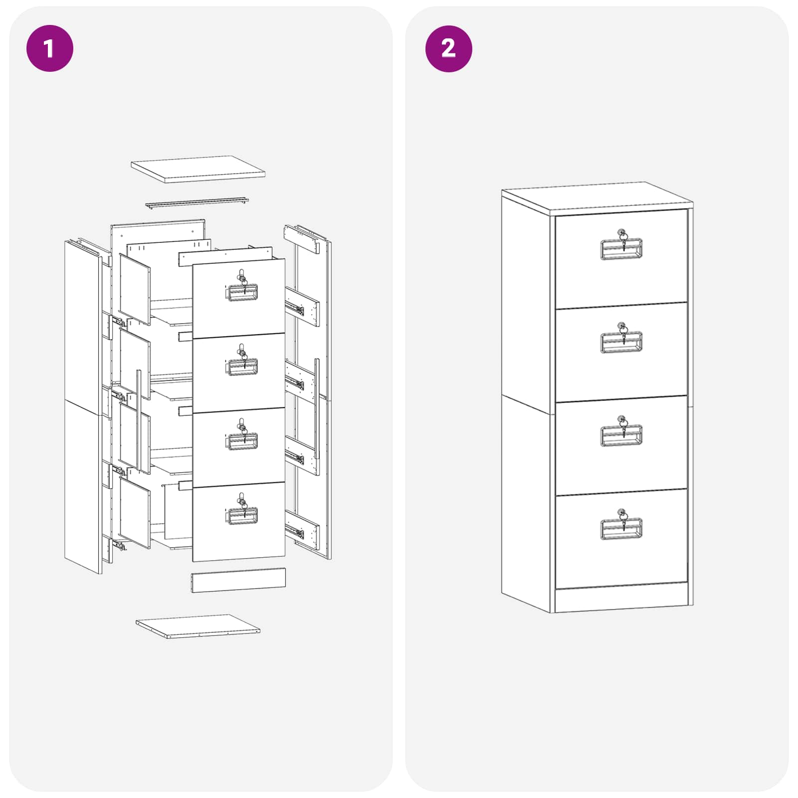 Ντουλάπι αποθήκευσης Ροζ 80 x 40 x 200 εκ Ατσάλι