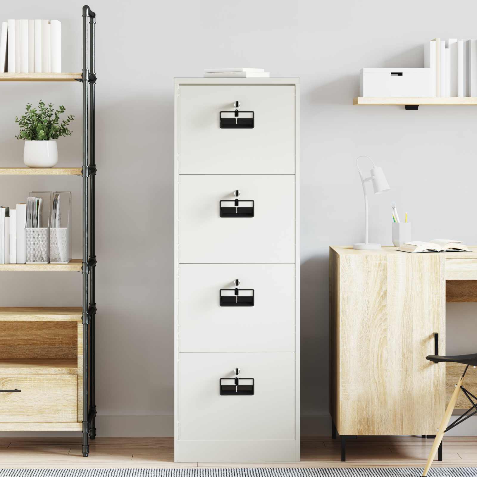 Ντουλάπι αποθήκευσης Ανθρακί 80 x 40 x 200 εκ Ατσάλι