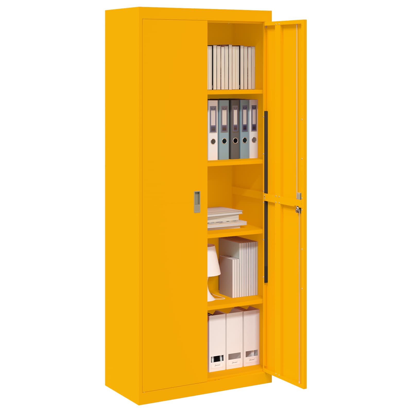 Ντουλάπι αποθήκευσης Χαμομηλί κίτρινο 80 x 40 x 200 εκ Ατσάλι