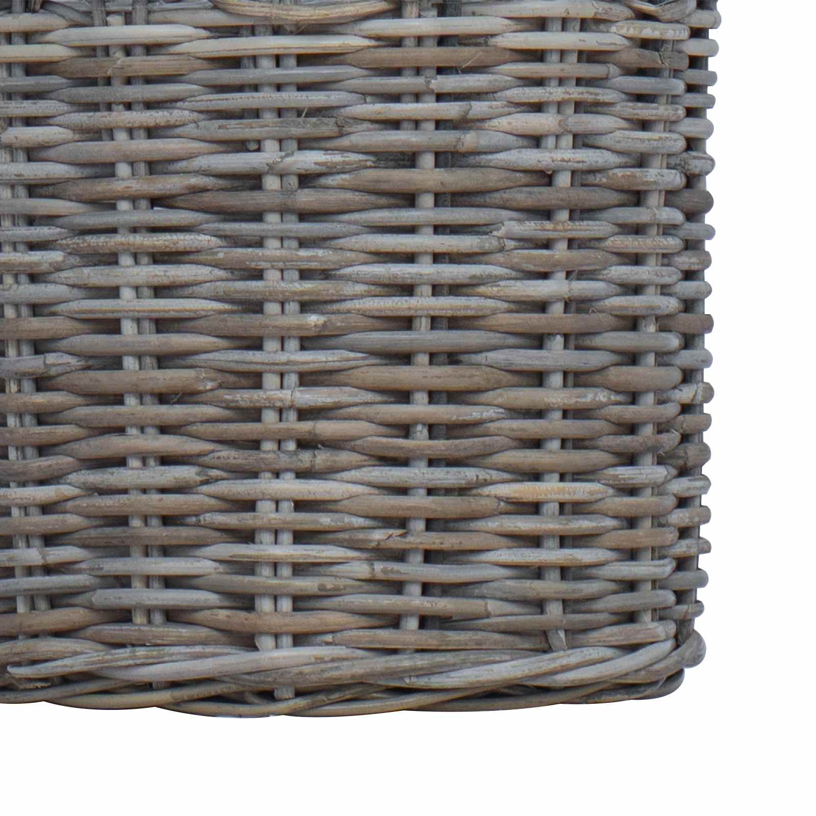 Καλάθι Φυτών με αποθήκευση 2 pcs Γκρι Λάκακ Ράττανα - Pakobazaar