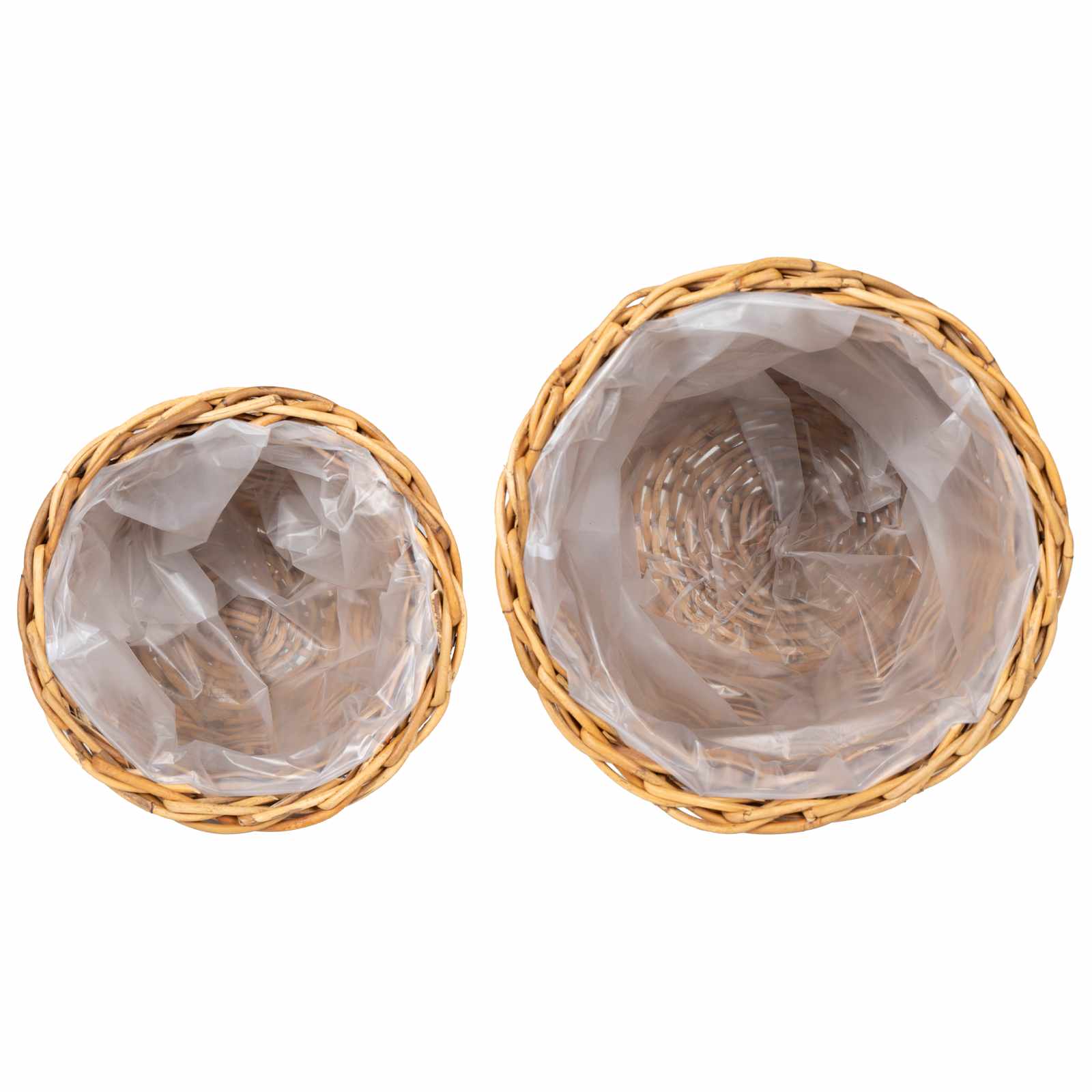 Καλάθι φυτών με αποθήκευση 2 pcs Καφέ Ρατάν Lacak
