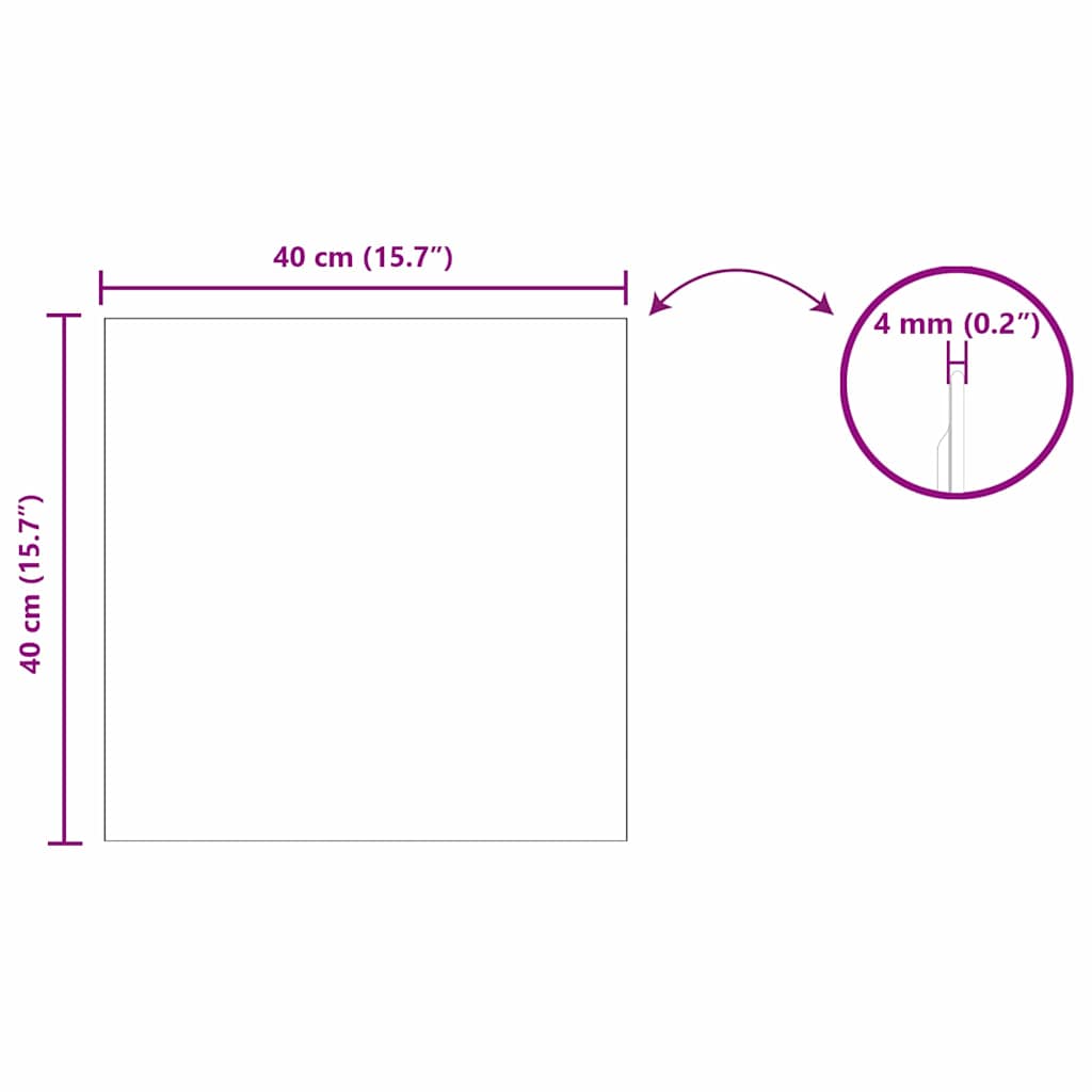 Καθρέφτης τοίχου τετράγωνο 40 x 40 cm σκληρυμένο γυαλί - Pakobazaar