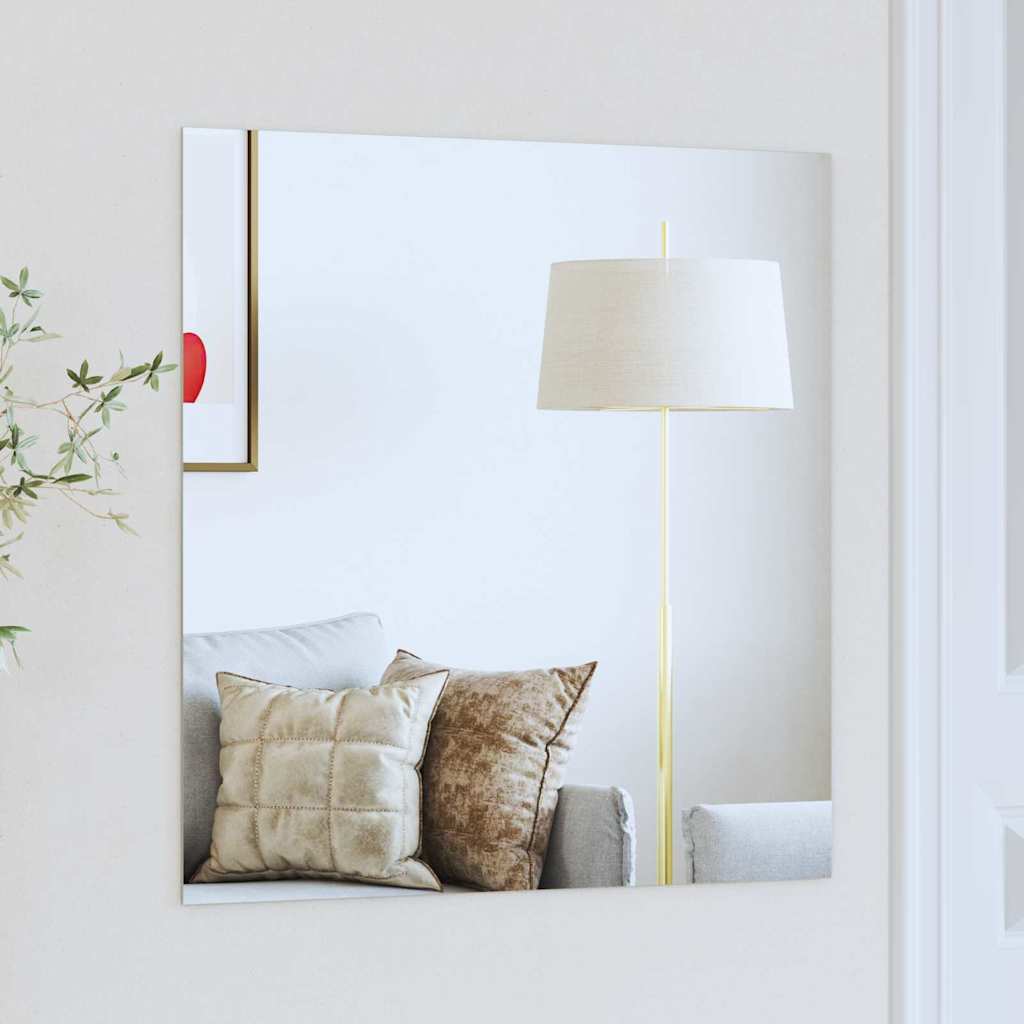 Καθρέφτης τοίχου τετράγωνο 60 x 60 cm σκληρυμένο γυαλί - Pakobazaar