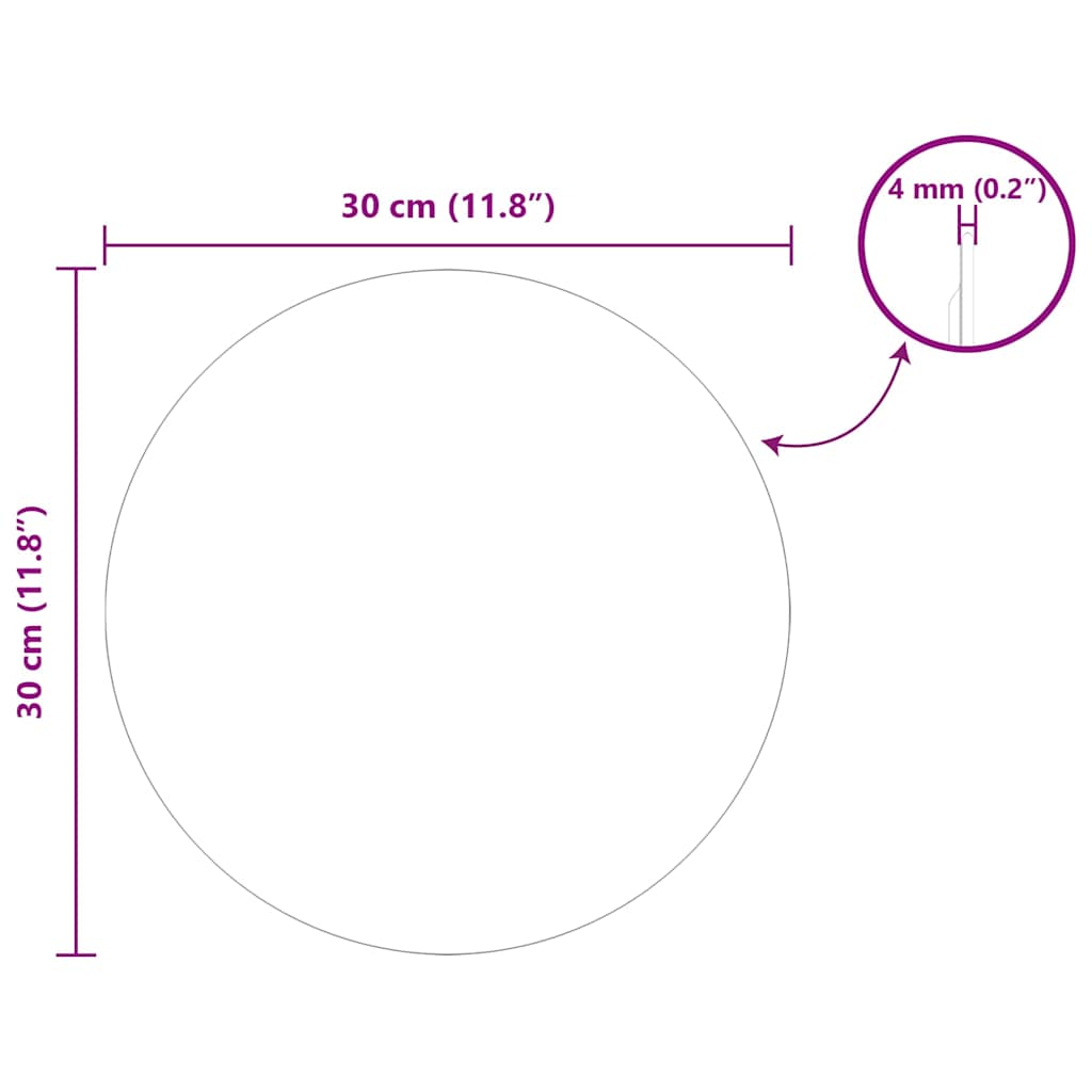 Καθρέφτης τοίχου Γύρος Ø 30 cm σκληρυμένο γυαλί - Pakobazaar
