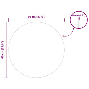 Καθρέφτης τοίχου Γύρος Ø 60 cm σκληρυμένο γυαλί
