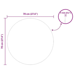 Καθρέφτης τοίχου Γύρος Ø 70 cm σκληρυμένο γυαλί - Pakobazaar