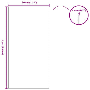 Καθρέφτης τοίχου Ορθογώνιος 30 x 60 cm σκληρυμένο γυαλί - Pakobazaar