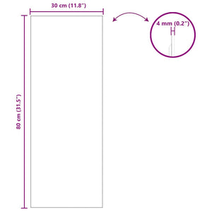 Καθρέφτης τοίχου Ορθογώνιος 30 x 80 cm σκληρυμένο γυαλί - Pakobazaar