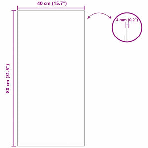 Καθρέφτης τοίχου Ορθογώνιος 40 x 80 cm σκληρυμένο γυαλί - Pakobazaar