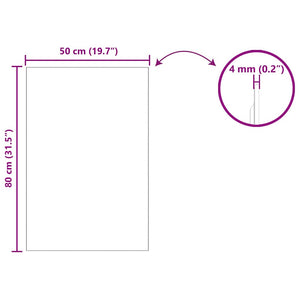 Καθρέφτης τοίχου Ορθογώνιος 50 x 80 cm σκληρυμένο γυαλί - Pakobazaar