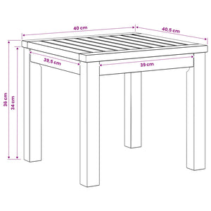 Τραπεζάκι σαλονιού Φυσικό 40 x 40,5 x 36 εκ.
