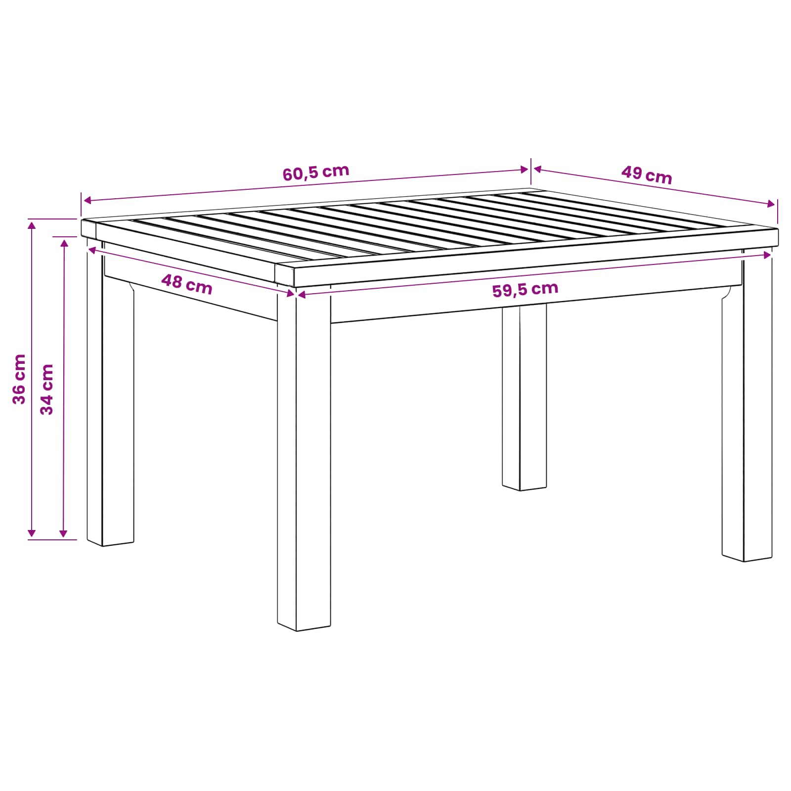 Τραπεζάκι σαλονιού Φυσικό 50 x 60,5 x 36 εκ.