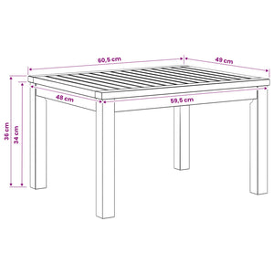 Τραπεζάκι σαλονιού Φυσικό 50 x 60,5 x 36 εκ.