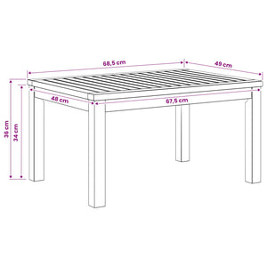Τραπεζάκι σαλονιού Φυσικό 50 x 68,5 x 36 εκ. - Pakobazaar