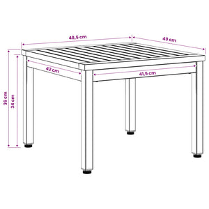 Τραπεζάκι σαλονιού Φυσικό και Μαύρο 50 x 48,5 x 36 εκ.