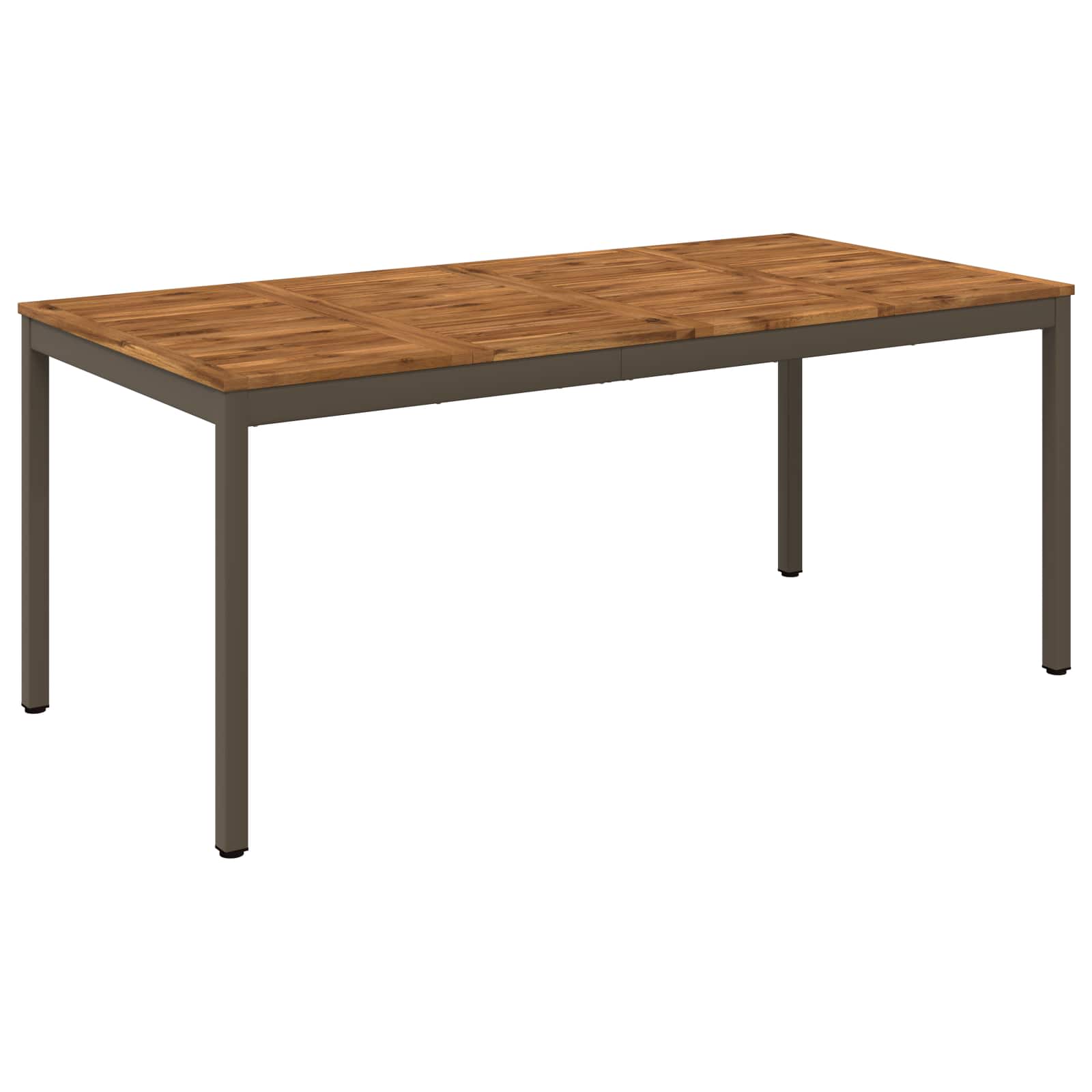 Τραπέζι δείπνου κήπου Φυσικό και Καφέ 180 x 88,5 x 75 εκ