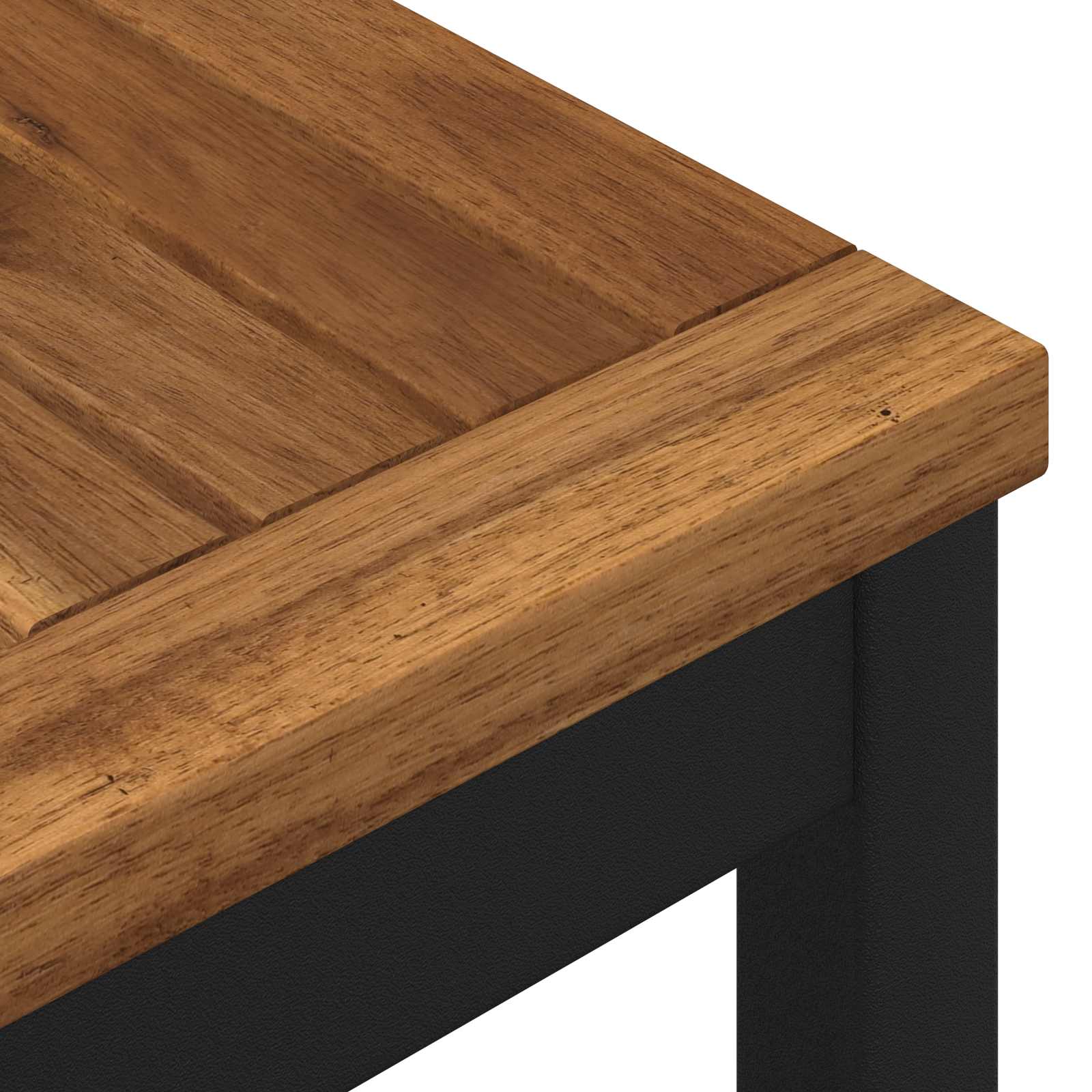 Τραπέζι μπαρ κήπου Φυσικό και Μαύρο 110 x 108,5 x 105 εκ - Pakobazaar