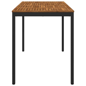 Τραπέζι μπαρ κήπου Φυσικό και Μαύρο 180 x 88,5 x 105 εκ