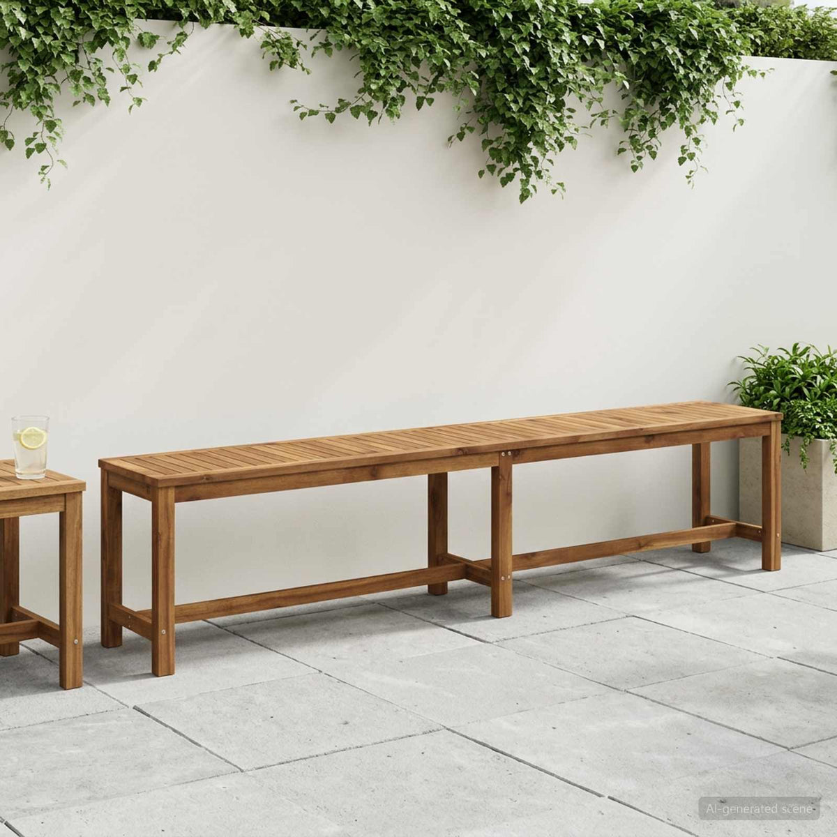 Παγκάκι κήπου LAREN 201 x 35 x 45 εκ. Στερεό Ξύλο Ακακίας - Pakobazaar