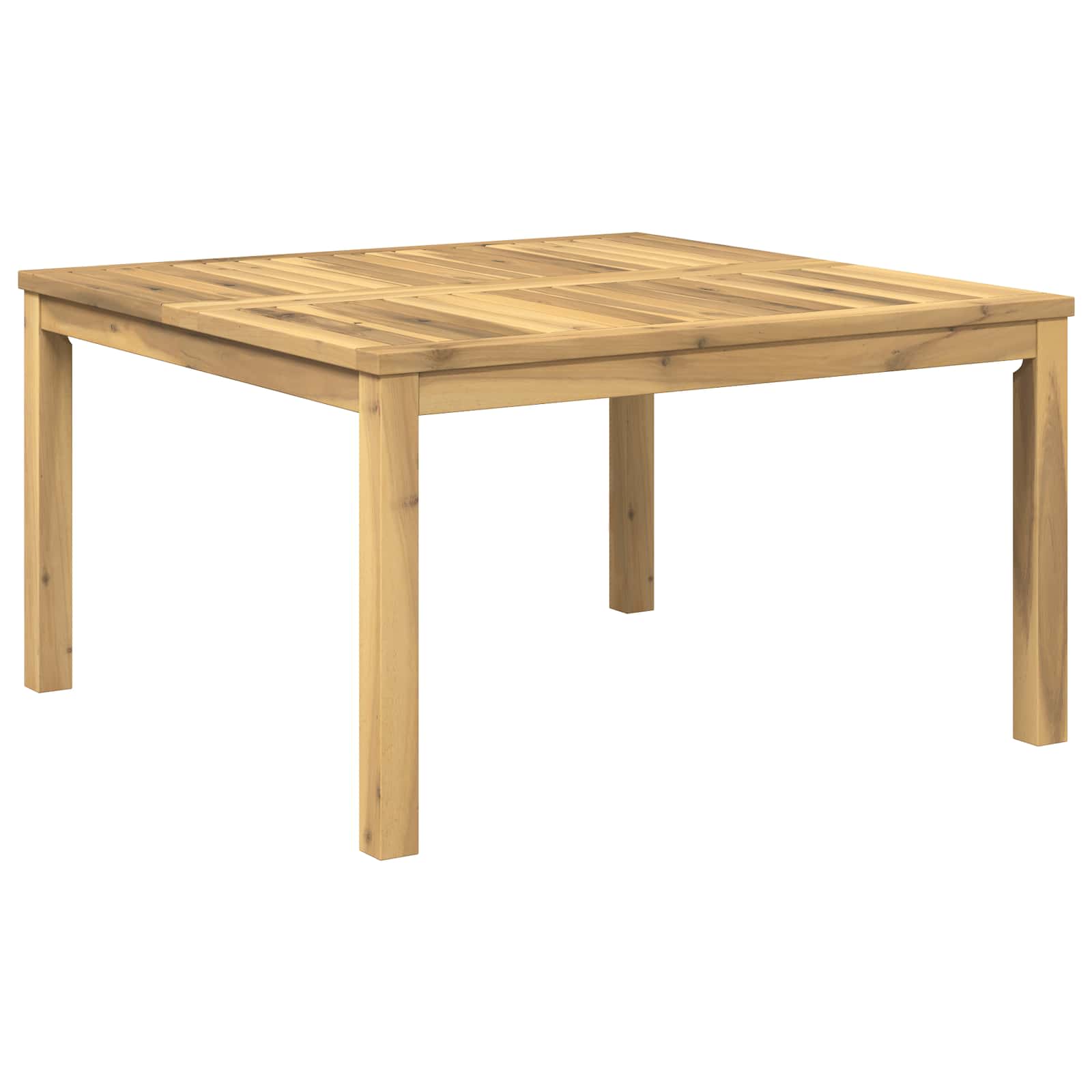Τραπεζάκι σαλονιού Λευκό 80 x 80,5 x 45 εκ. Στερεό Ξύλο Ακακίας