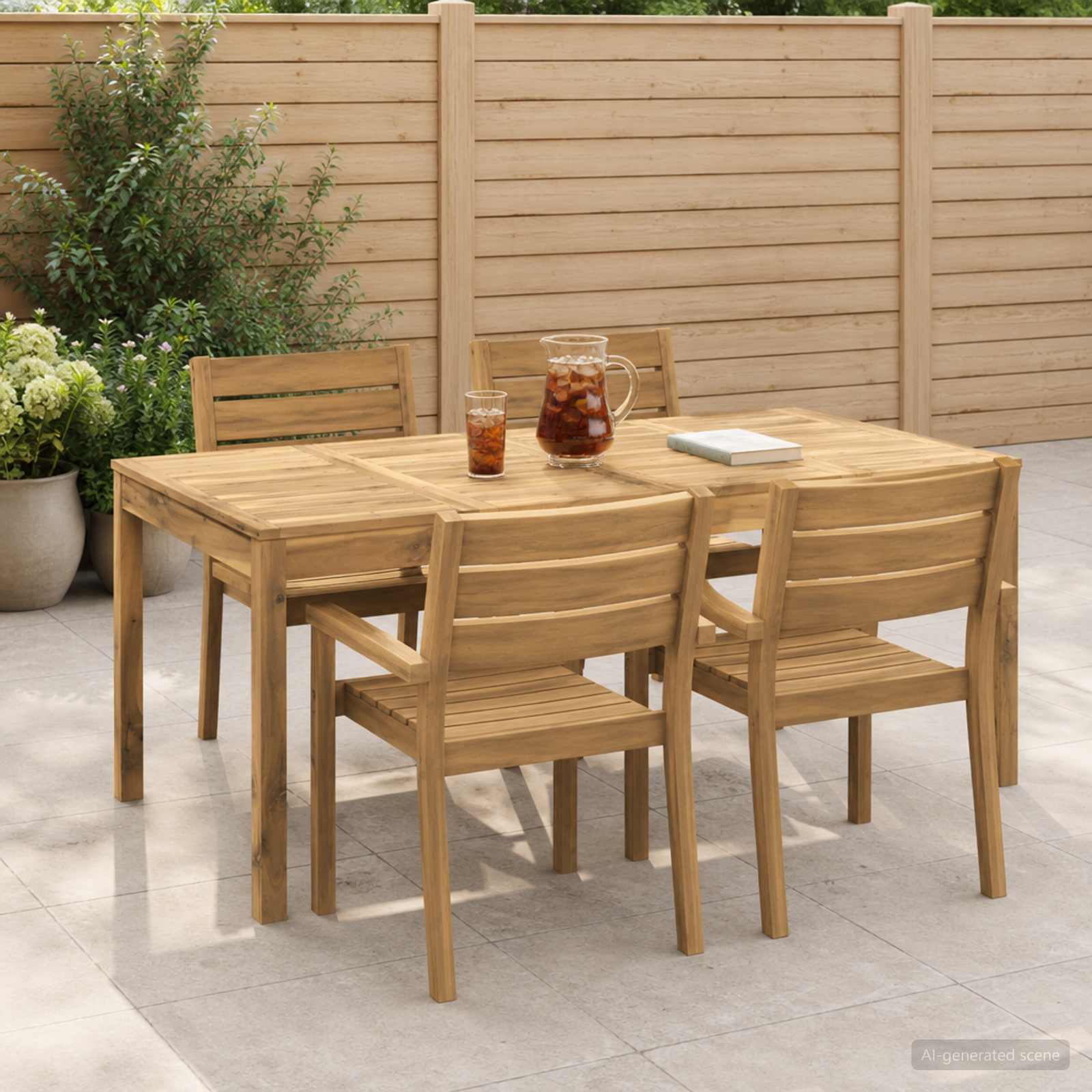 Τραπέζι δείπνου κήπου Λευκό 180 x 88,5 x 75 εκ - Pakobazaar