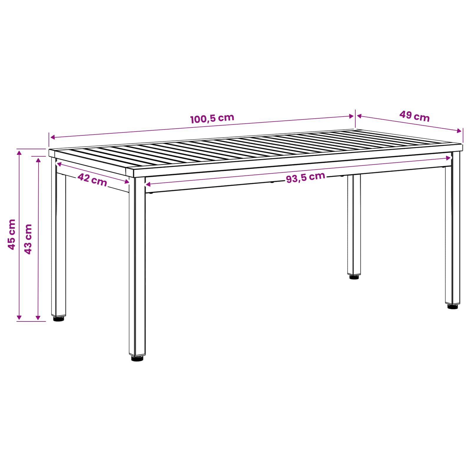 Τραπεζάκι σαλονιού Λευκό 50 x 100,5 x 45 εκ. - Pakobazaar