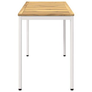 Τραπέζι δείπνου κήπου Λευκό 108,5 x 55 x 75 εκ